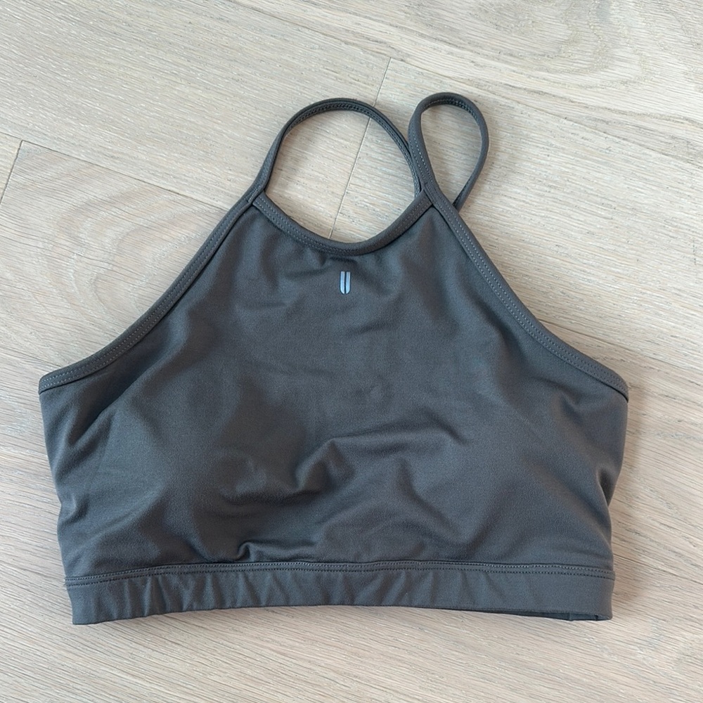 Women's NOBULL Halter Sports Bra dark fallen rock Large